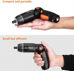 Destornillador eléctrico recargable-mango ajustable de 3 posiciones  TACKLIFE6